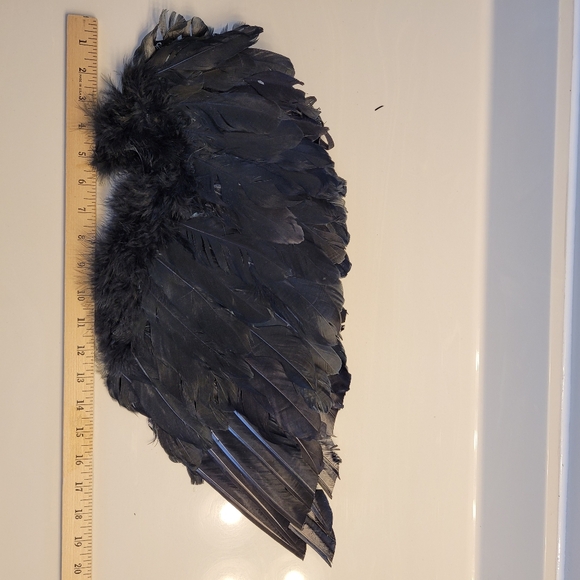 Dark Angel Wings Black Feathers Posable Cosplay Or Display - Picture 5 of 16